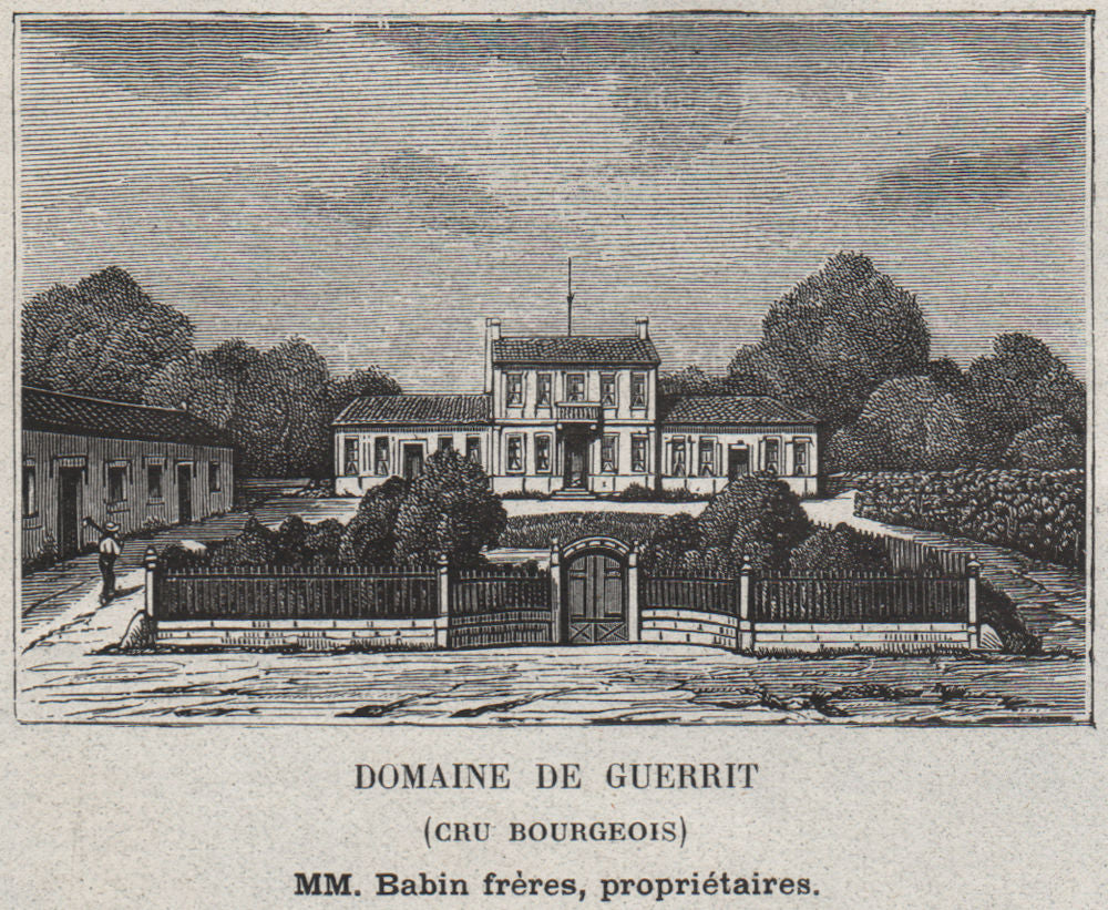 BOURGEAIS. TAURIAC. Domaine de Guerrit (Cru Bourgeois). Babin. SMALL 1908